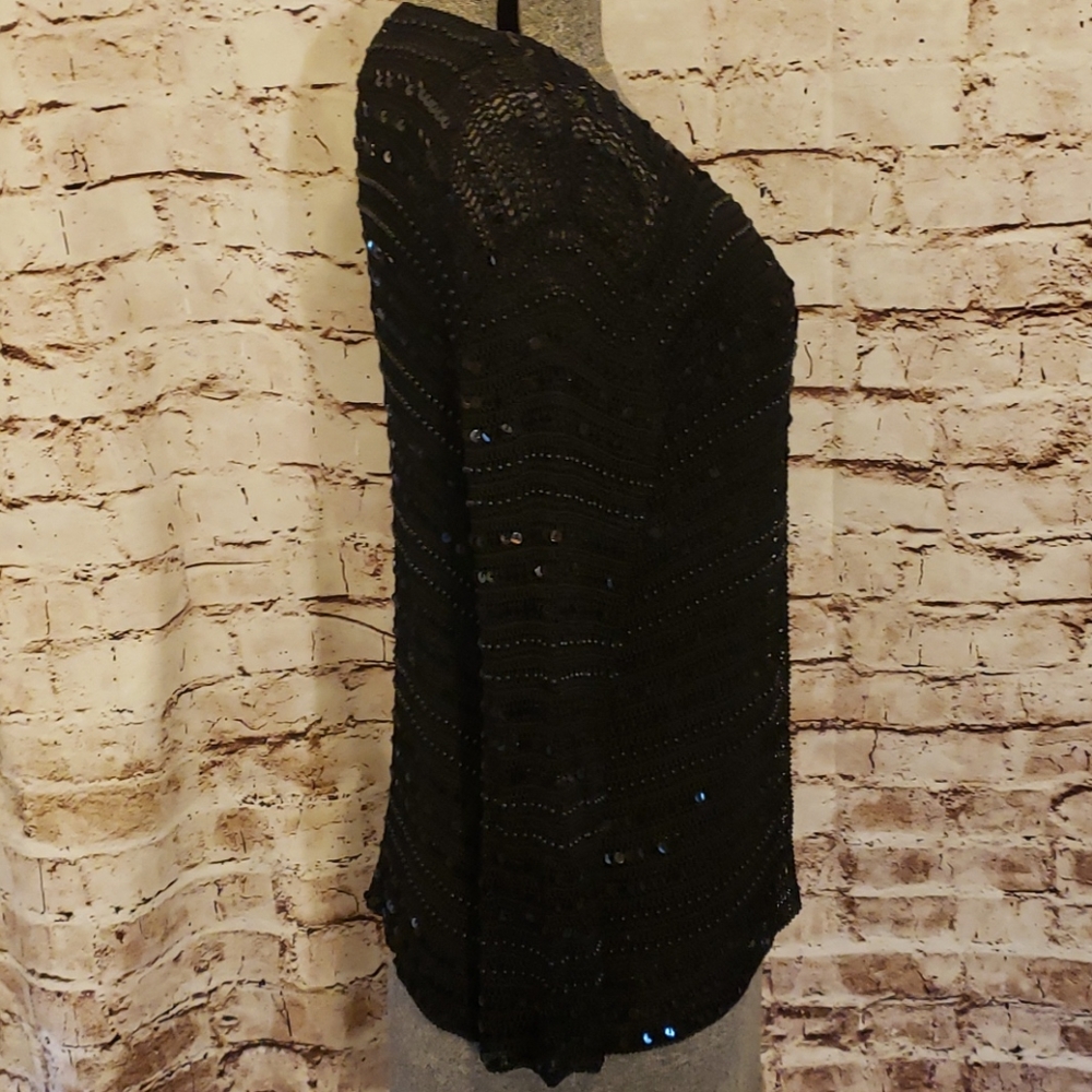 NWT Black Beaded/Sequin Cardigan and Tank … - Picture 3 of 9